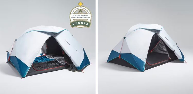 ขายสุดยอดเต็นท์เอนกประสงค์ รุ่นท๊อป วัสดุพรีเมียมสำหรับ 2 คน ดีแคทลอน Decathlon กางไวพับประกอบง่าย ทนทาน เล็กมาก นน เบา  มือหนึ่ง รูปที่ 4
