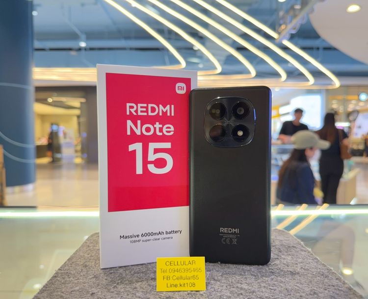 Xiaomi อื่นๆ 256 GB Redmi Note 15 256GB สีดำ ประกันศูนย์ไทยปีกว่า ครบกล่อง