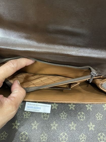 กระเป๋าคลัช หนังจระเข้เเท้ made in Germany แบรนด์ Gold Pleil 650 บาท รูปที่ 12