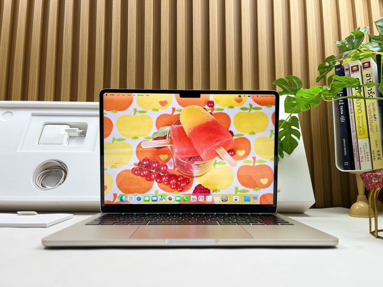 แมค โอเอส 16 กิกะไบต์ อื่นๆ ใช่ MacBook Air 13-inch M2 2020 Ram16GB SSD256GB Starlight Apple Care 25 September 2026