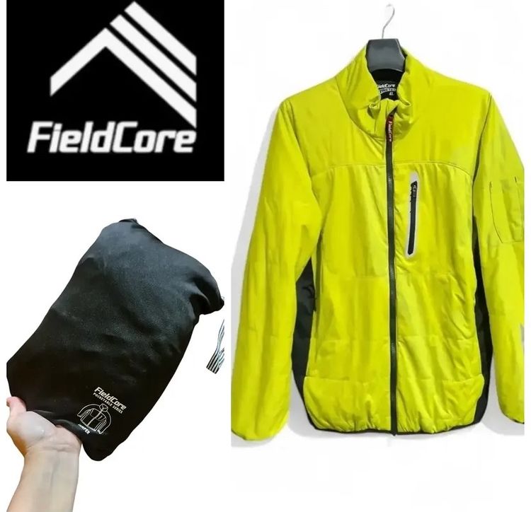 อื่นๆ ไม่ระบุ อื่นๆ เสื้อแจ็คเก็ตกันลม FieldCore ไซส์ 4L สีเขียวมะนาว สภาพสวย พับเก็บใส่กระเป๋าได้