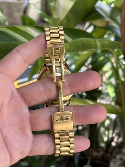 Mido Commander Automatic Swiss Madeเรือนสแตนเลสสึทองขอบทองหยักทรงโรเล็กซ์ หลักพลอย มีวันที่ สัปดาห์ สภาพสวย ขนาดตัวเรือน 37mm. เม็ดมะยมเขันกลียว รุ่น8299 รูปที่ 5