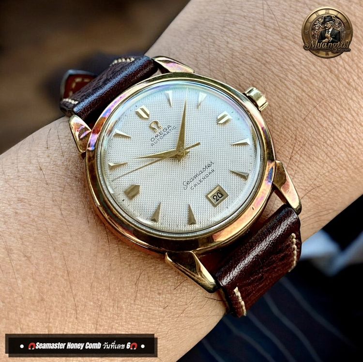 Omega Seamaster Honey Comb Dial@6 O’Clock Autmatic Cal.353 Swiss ทองคำ 14k Yellowgold รูปที่ 2