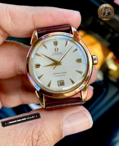 Omega Seamaster Honey Comb Dial@6 O’Clock Autmatic Cal.353 Swiss ทองคำ 14k Yellowgold รูปที่ 7