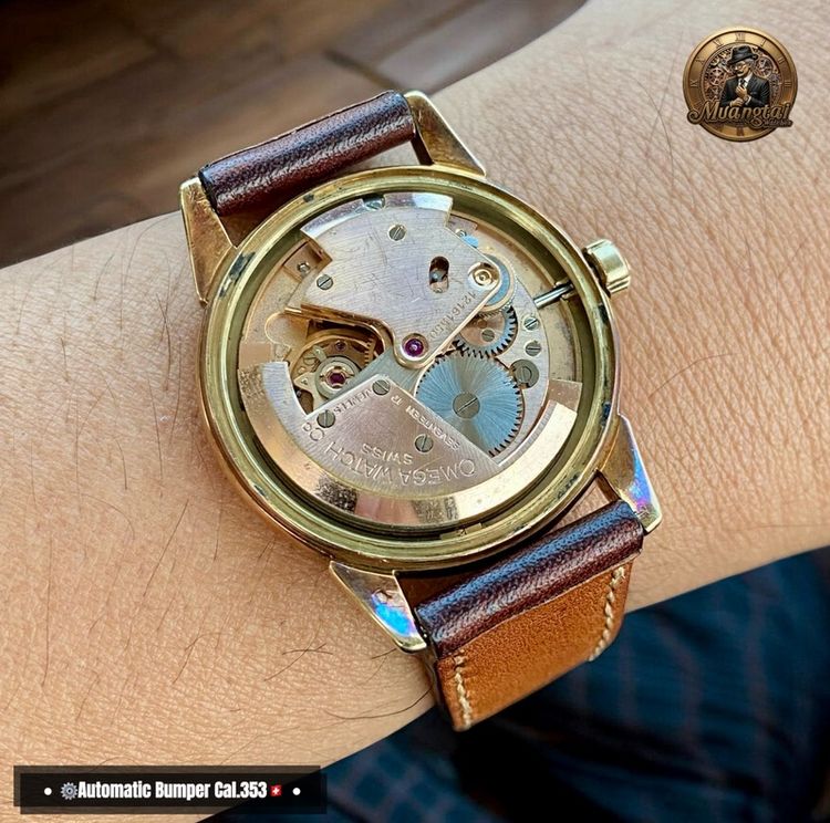 Omega Seamaster Honey Comb Dial@6 O’Clock Autmatic Cal.353 Swiss ทองคำ 14k Yellowgold รูปที่ 10