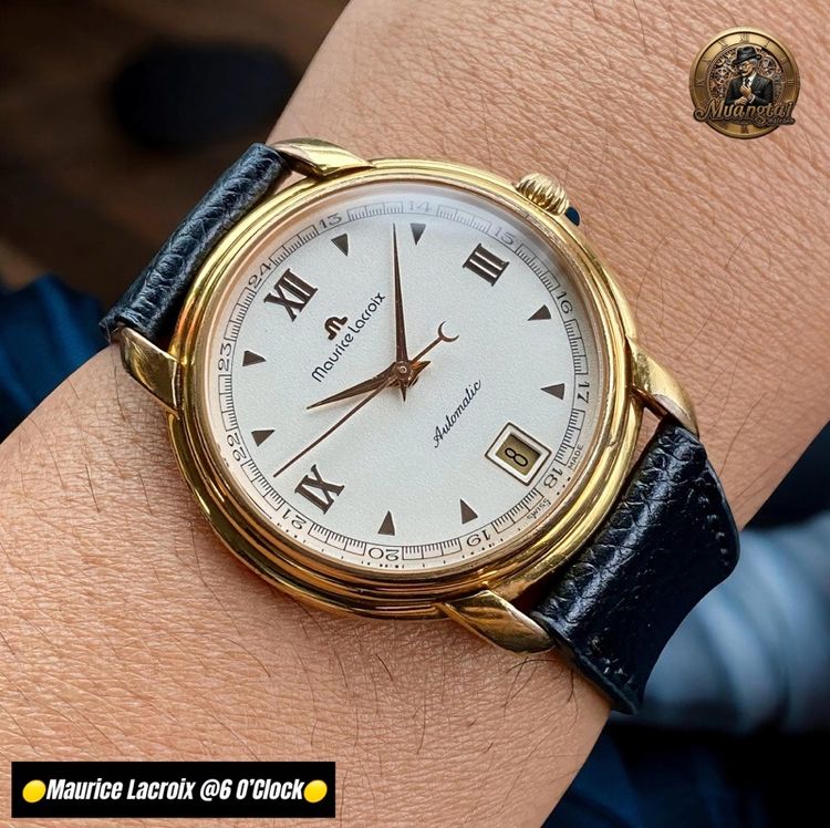Maurice Lacroix@6 O’Clock Original Roman Dial Automatic Swiss GoldPlated รูปที่ 3
