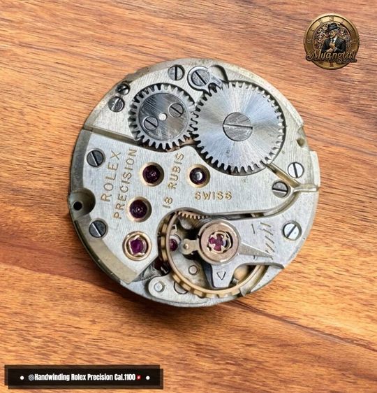 Rolex Precision 2 เข็มครึ่ง ทองคำ 14k Yellowgold Handwiding Swiss Lady Watch Vintage รูปที่ 10