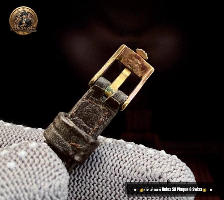 Rolex Precision 2 เข็มครึ่ง ทองคำ 14k Yellowgold Handwiding Swiss Lady Watch Vintage รูปที่ 15