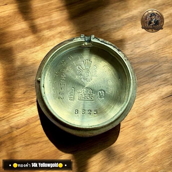 Rolex Precision 2 เข็มครึ่ง ทองคำ 14k Yellowgold Handwiding Swiss Lady Watch Vintage รูปที่ 12