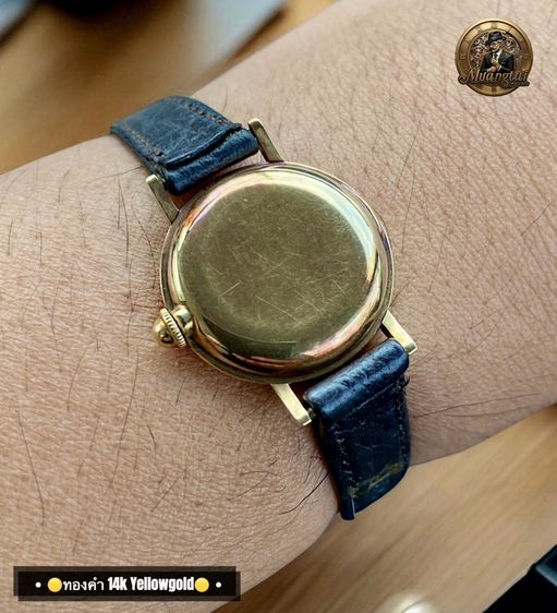 Rolex Precision 2 เข็มครึ่ง ทองคำ 14k Yellowgold Handwiding Swiss Lady Watch Vintage รูปที่ 8