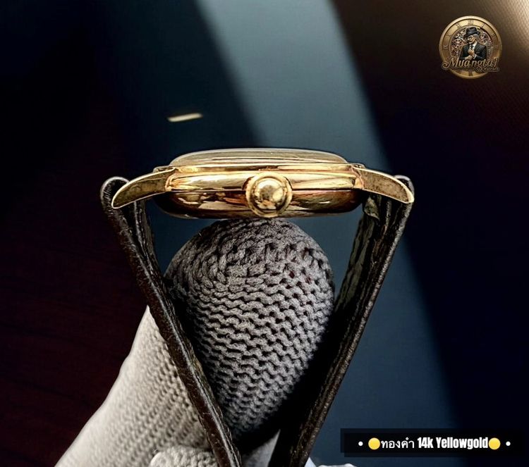 Rolex Precision 2 เข็มครึ่ง ทองคำ 14k Yellowgold Handwiding Swiss Lady Watch Vintage รูปที่ 13