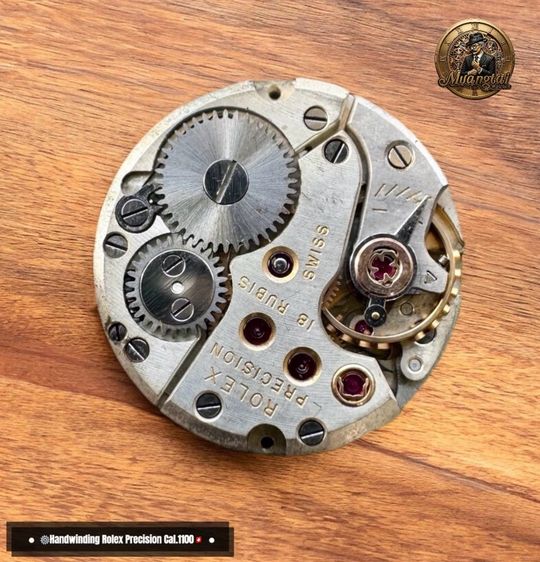 Rolex Precision 2 เข็มครึ่ง ทองคำ 14k Yellowgold Handwiding Swiss Lady Watch Vintage รูปที่ 11