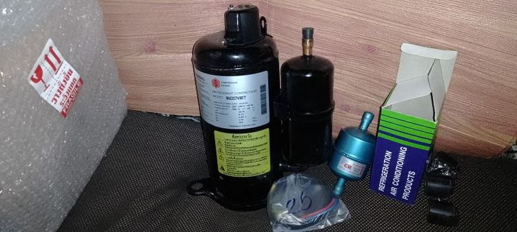 Mitsubishi แอร์ติดผนัง ขายคอมเพรสเซอร์แอร์มือ2สภาพของใหม่น้ำยาR22 Model RH207VRFTแถมดรายเออร์และชุดสายไฟ