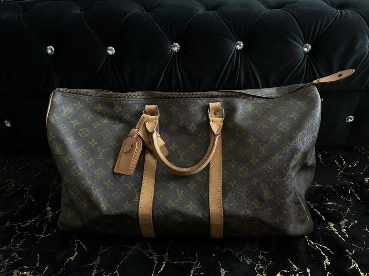 อื่นๆ หนังแท้ ไม่ระบุ น้ำตาล LV KEEPALL 50 (ของแท้)