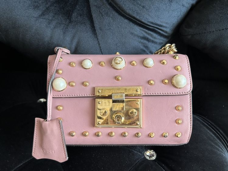 ที่สุดของความหายาก!!! GUCCI PADLOCK MINI EMBELLISHED LEATHER SHOULDER BAG ของแท้