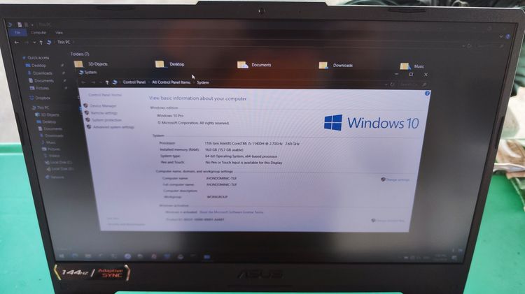 โน๊ตบุ๊ค Asus TUF Gaming F15 จอ 15.6 นิ้ว มือสอง สภาพดี รูปที่ 6