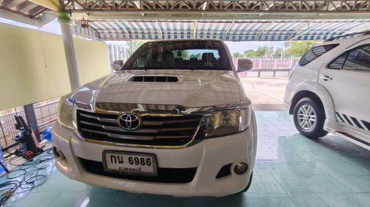 Toyota Hilux Vigo Champ 2014 Double Cab 2.5 E VNT Prerunner Pickup ดีเซล เกียร์อัตโนมัติ ขาว รูปที่ 2