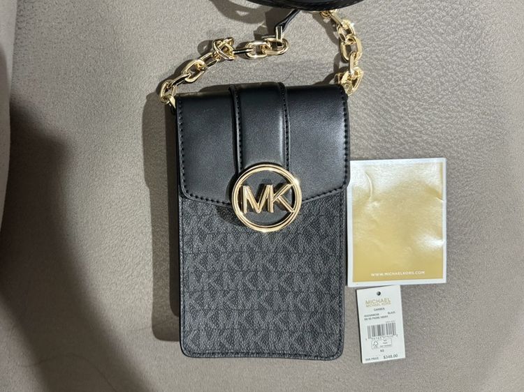 หนัง PU หญิง ดำ กระเป๋า Phone Bag MK