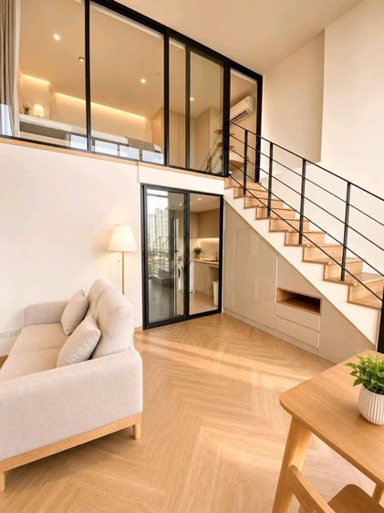 อื่นๆ ไม่อนุญาต ตกแต่งครบ 2022 🏙️ NA REVA Charoennakhon 49 sqm.  1 Bed Loft - 1 Bath Rental 28,000 THB.  🌊 RIVER VEIW ✨ High ceiling 🔥 รูปที่ 2