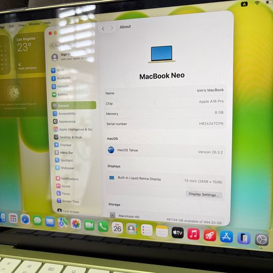 Macbook Neo Ram 8 512GB ใหม่ รูปที่ 3