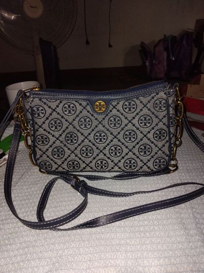 ผ้า หญิง น้ำเงิน กระเป๋าสะพาย TORY BURCH