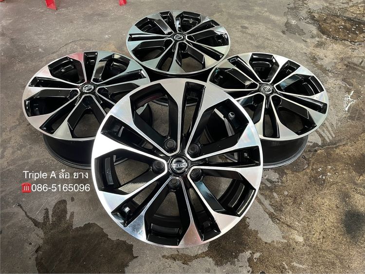✨ล้อแม็ก 5รู114✨Nissan X-Trail ขอบ 17 ดำหน้าเงา