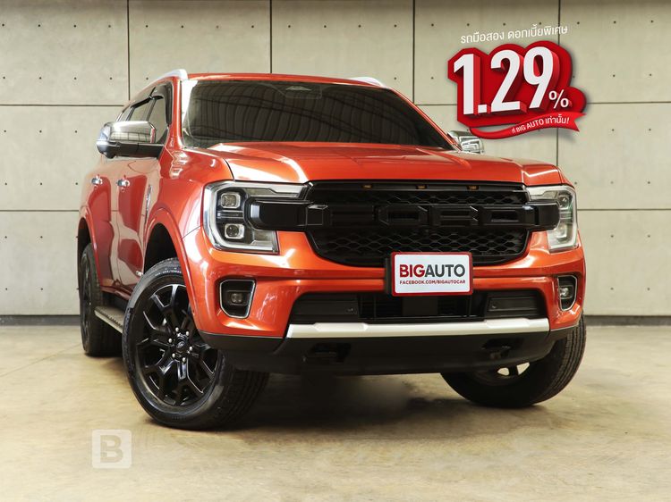 Ford Everest 2023 2.0 Bi-Turbo Titanium+ 4WD Utility-car ดีเซล ไม่ติดแก๊ส เกียร์อัตโนมัติ ส้ม