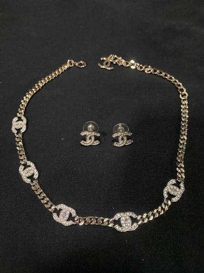 ชุดเซ็ทเครื่องประดับ โลหะ Chanel (เซ็ท) สร้อยคอ ต่างหู (vvip💯)