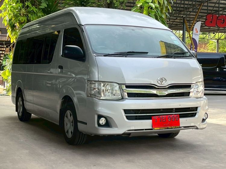 Toyota Commuter 2013 3.0 Van ดีเซล ไม่ติดแก๊ส เกียร์ธรรมดา เงิน รูปที่ 3