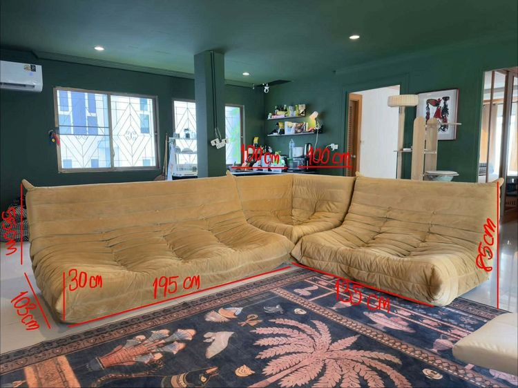 Togo Style Mustard Colour Sofa Set 3 seat and 2 seat