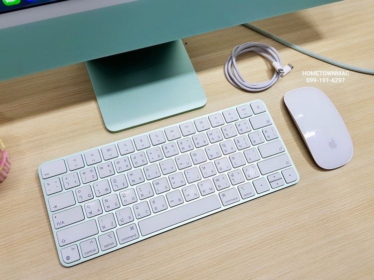 iMac (Retina 4.5K 24-inch, 2021) M1 8-Core CPU 7-Core GPU SSD 256Gb Ram 8Gb สีเขียว รูปที่ 2