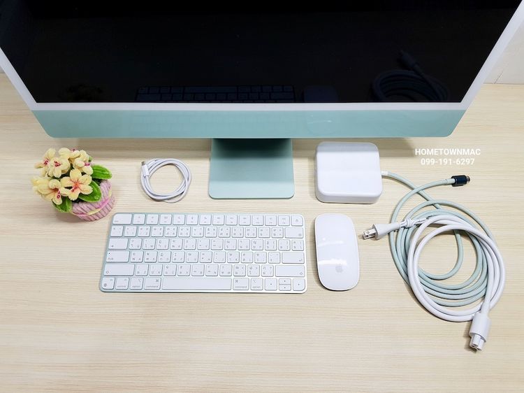 iMac (Retina 4.5K 24-inch, 2021) M1 8-Core CPU 7-Core GPU SSD 256Gb Ram 8Gb สีเขียว รูปที่ 9