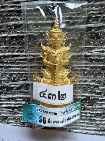 ท้าวเวสสุวรรณ หลวงพ่อช้าง วัดจุกเฌอ รุ่น "รุ่งเรือง ร่ำรวย" รายการที่ 56 เนื้อบรอนซ์ซาตินชุบทอง