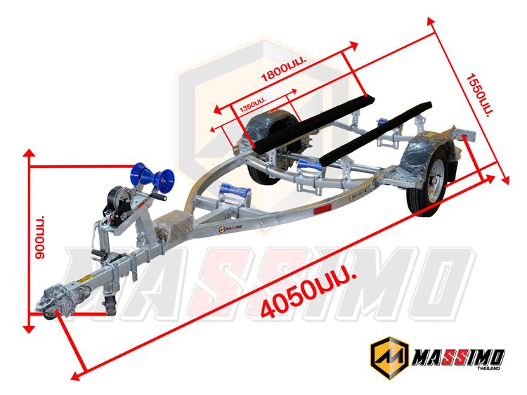 🔥 เทรลเลอร์ใส่เจ็ตสกี MASSIMO JETSKI TRAILER  🔥 รูปที่ 2