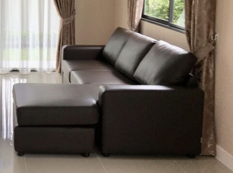 หนัง น้ำตาล โซฟา 3 ที่นั่ง concept furniture