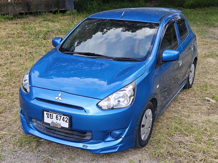 Mitsubishi Mirage 2013 1.2 GLX Sedan เบนซิน ไม่ติดแก๊ส เกียร์อัตโนมัติ ฟ้า รูปที่ 2