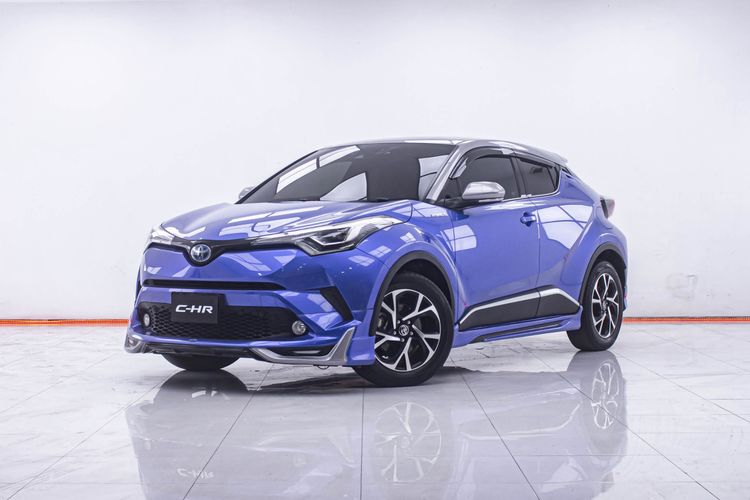 รถ Toyota C-HR 1.8 Hybrid Premium Safety สี น้ำเงิน