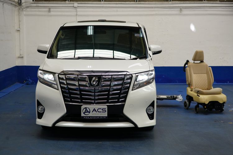 Toyota Alphard 2016 2.5 Welcab Van เบนซิน ไม่ติดแก๊ส เกียร์อัตโนมัติ ขาว รูปที่ 2