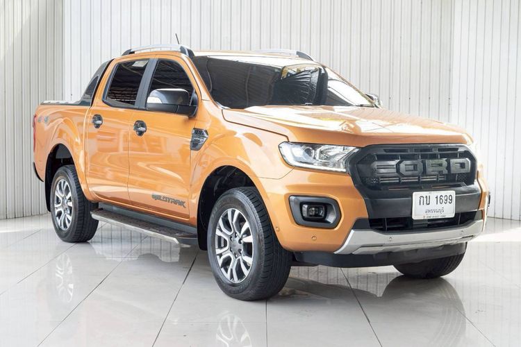 Ford Ranger 2019 2.0 Bi-Turbo 4WD Pickup ดีเซล ไม่ติดแก๊ส เกียร์อัตโนมัติ ส้ม