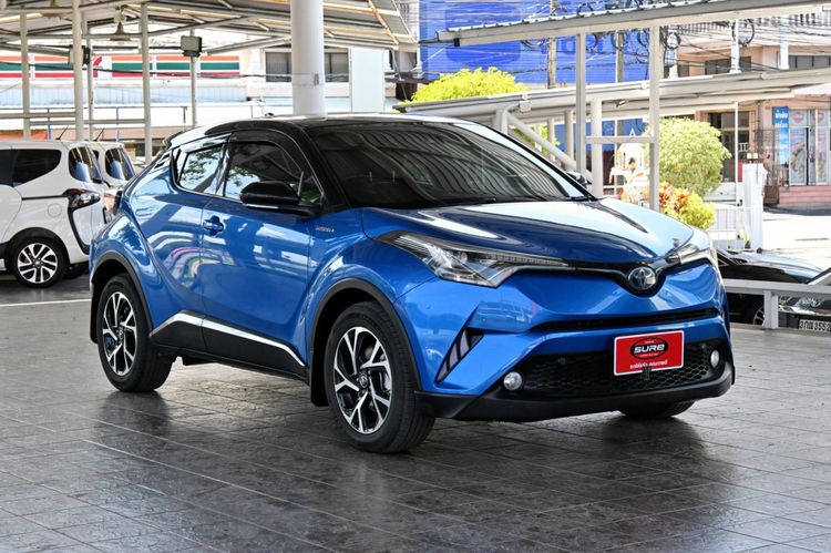 Toyota C-HR 2019 1.8 Hybrid Hi Utility-car ไฮบริด ไม่ติดแก๊ส เกียร์อัตโนมัติ ฟ้า รูปที่ 3