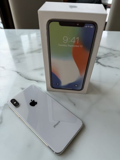 iPhone X สีขาว 256 GB ตัว Top เครื่องศูนย์ไทย โมเดล Th สภาพสวย สแกนใบหน้าปกติ