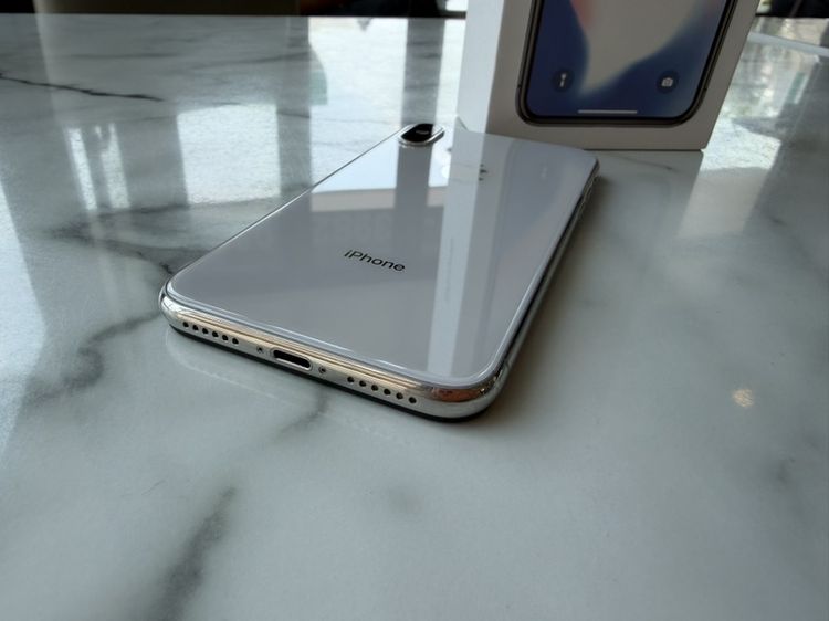iPhone X สีขาว 256 GB ตัว Top เครื่องศูนย์ไทย โมเดล Th สภาพสวย สแกนใบหน้าปกติ รูปที่ 7