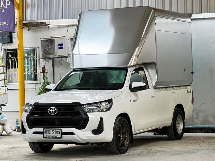 Toyota Hilux Revo 2021 2.4 Entry Pickup ดีเซล ไม่ติดแก๊ส เกียร์ธรรมดา ขาว รูปที่ 2