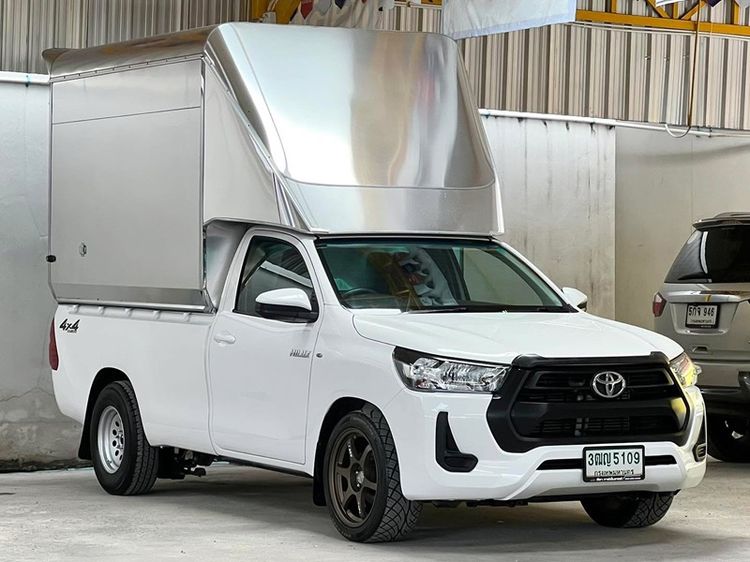 Toyota Hilux Revo 2021 2.4 Entry Pickup ดีเซล ไม่ติดแก๊ส เกียร์ธรรมดา ขาว