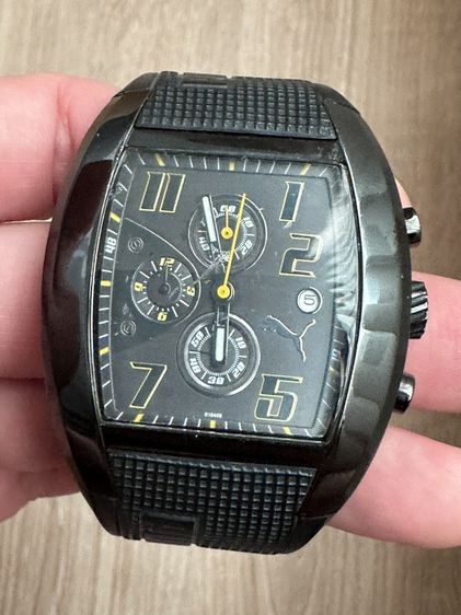 (สินค้ามือสอง) นาฬิกาข้อมือ PUMA Chronograph สีดำ สปอร์ตแท้นาฬิกา PUMA Chronograph ตัวเรือนสีดำทรงสปอร์ต (สินค้ามือสอง ของแท้) รูปที่ 4