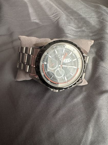 (สินค้ามือสอง) นาฬิกา TIMEX Multifunction สายสแตนเลส สปอร์ตหล่อๆนาฬิกา TIMEX Multifunction หน้าปัดดำ-เข็มส้ม สายสแตนเลสสติล (สินค้ามือสอง ของแท้) รูปที่ 4