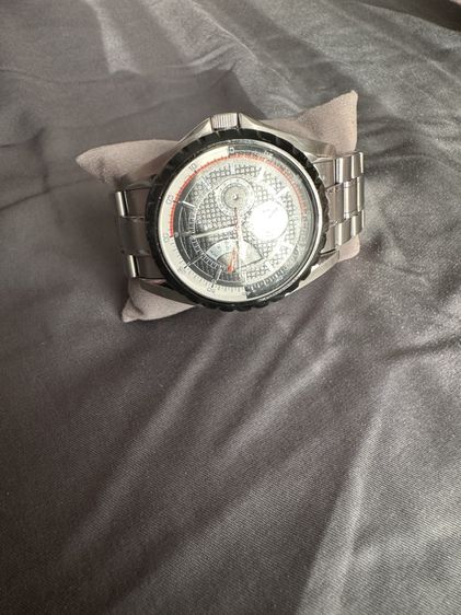 (สินค้ามือสอง) นาฬิกา TIMEX Multifunction สายสแตนเลส สปอร์ตหล่อๆนาฬิกา TIMEX Multifunction หน้าปัดดำ-เข็มส้ม สายสแตนเลสสติล (สินค้ามือสอง ของแท้) รูปที่ 2