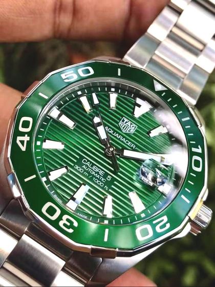 Tag Heuer Aquaracer Auto Calibre5 Green Dial WAY201S-0🇨🇭🇨🇭 รูปที่ 6