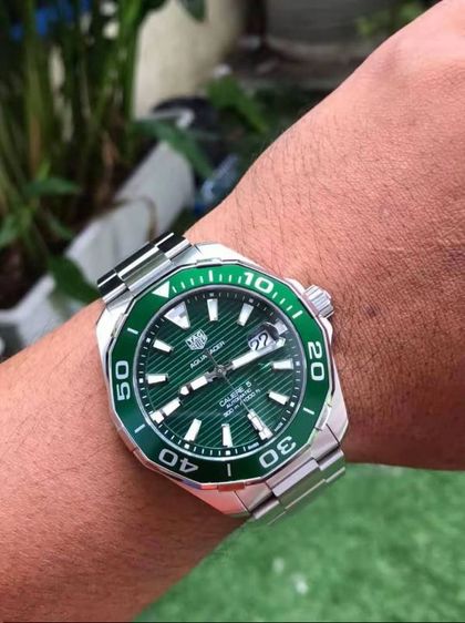 Tag Heuer Aquaracer Auto Calibre5 Green Dial WAY201S-0🇨🇭🇨🇭 รูปที่ 7