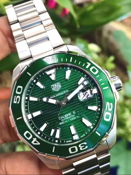 Tag Heuer Aquaracer Auto Calibre5 Green Dial WAY201S-0🇨🇭🇨🇭 รูปที่ 2
